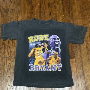 Black Kobe Graphic Short Sleeve Tee for Kids